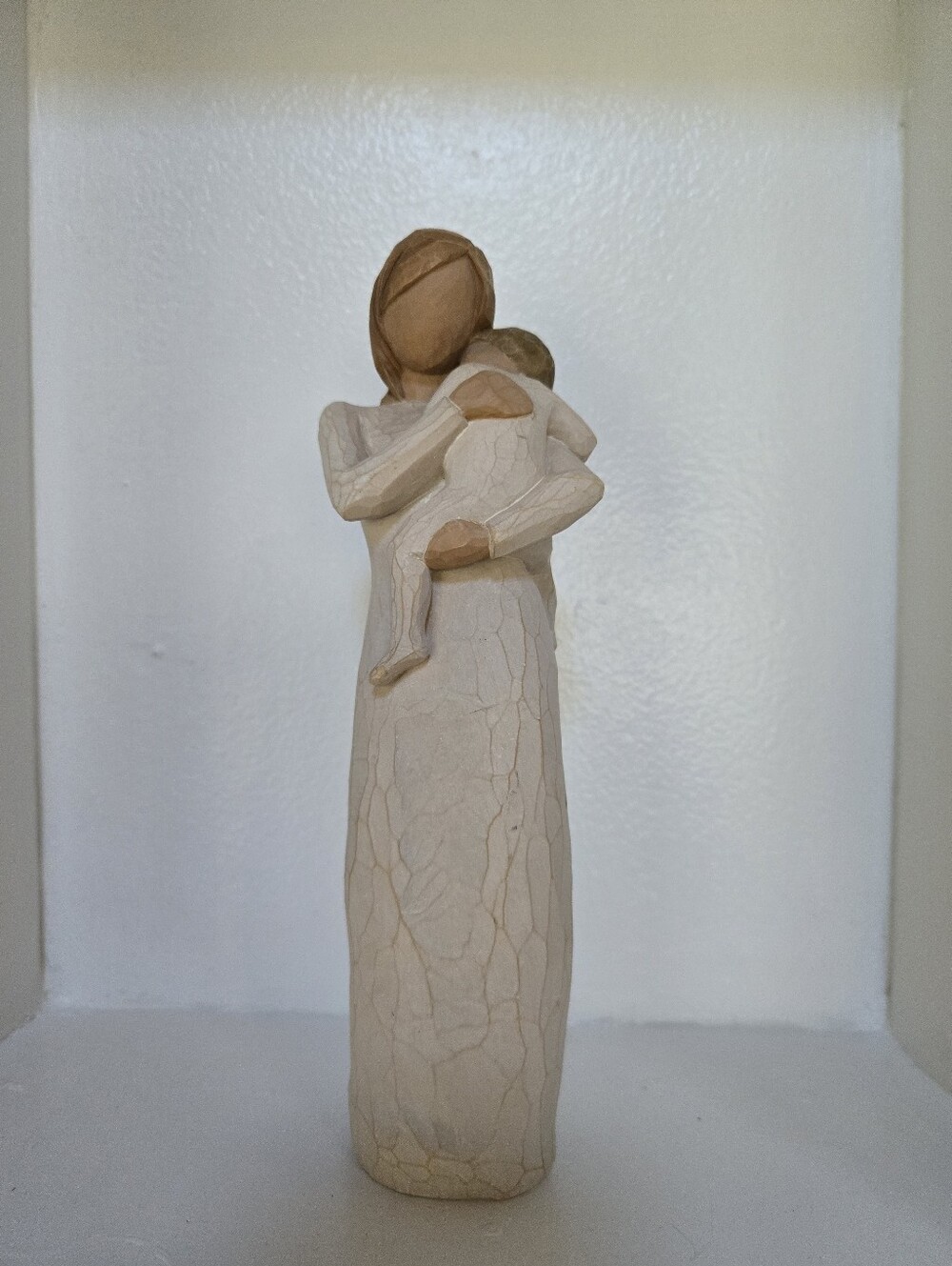 Demdaco Cream and Brown Mother & Child Sculptural Figurine